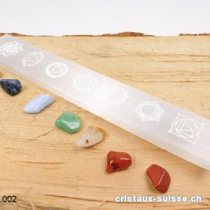 Set Chakras - Sélénite et cristaux. Offre Spéciale