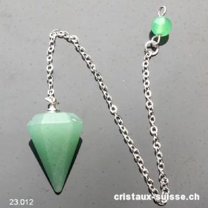 Pendule Aventurine verte facetté, petit 2,5 cm Offre Spéciale