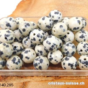 Jaspe Dalmatien, boule percée 8,5 mm