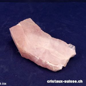 Quartz rose brut, 1 face polie. Pièce unique 124 grammes