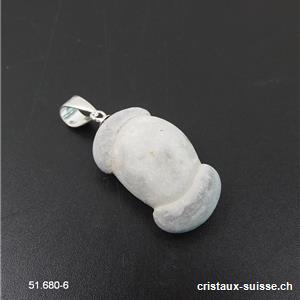 Pendentif Fairy stone DIVISON CELULAIRE avec boucle argent 925. Pièce unique