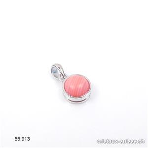 Pendentif mini avec décor en couleur rose, en argent 925 
