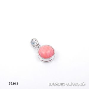 Pendentif mini avec décor Agate en couleur rose, en argent 925 