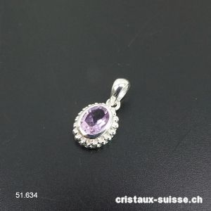 Pendentif Améthyste facettée en argent 925