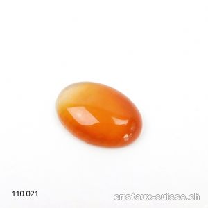 Cornaline moyen - clair, Cabochon 17,5 - 18 x 12,5 - 13 mm, non percé