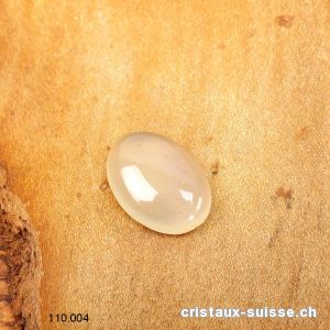 Agate nature beige - jaune, Cabochon 17,5 - 18 x 12,5 - 13 mm, non percé