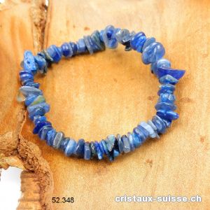 Bracelet Cyanite - Disthène bleu, élastique 18,5 - 19 cm. Taille M - L 