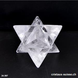 Merkaba Cristal de roche, diagonale 8,7 cm. Pièce unique 234 grammes