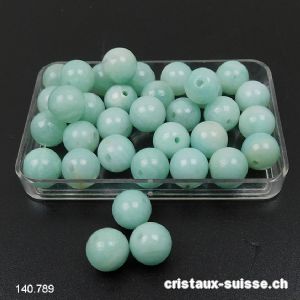 Amazonite claire, boule percée 8 mm. OFFRE SPECIALE