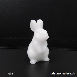 Lapin Jade blanc 3,8 - 4 cm. OFFRE SPECIALE