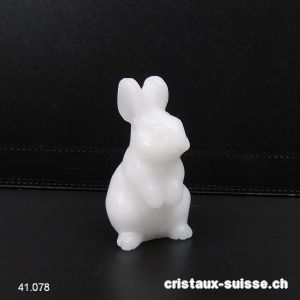 Lapin Jade blanc 3,8 - 4 cm. OFFRE SPECIALE