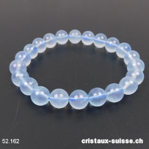 Bracelet Aigue-Marine 8 - 9 mm / 18,5 cm. Pièce unique