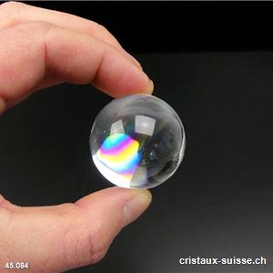 Boule Cristal de Roche 3,4 cm. Pièce unique 52 grammes