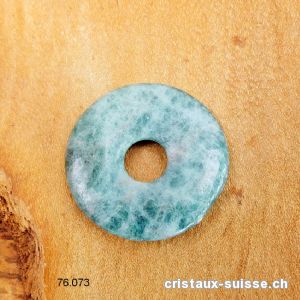 Apatite bleue claire, donut 3 cm