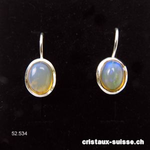 Boucles d'oreille Opale d'Ethiopie en argent 925