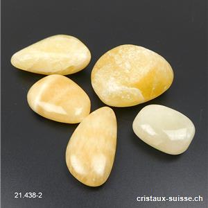 5 x Calcite jaune 2,5 à 4,5 cm / 106 grammes. Lot unique. OFFRE SPECIALE