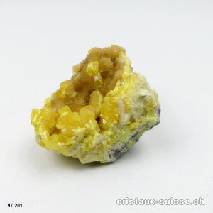 Soufre sur calcite-aragonite. Pièce unique 109 grammes