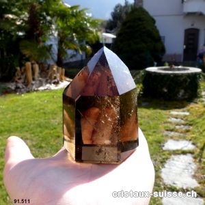 Quartz fumé poli haut. 7,7 cm. Pièce unique 315 grammes