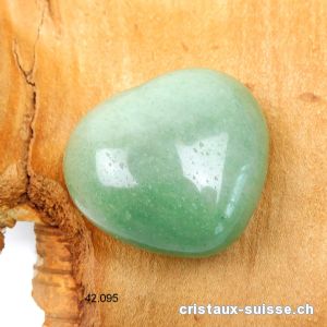 Coeur Aventurine verte 4,5 x 4 x 2,3 cm, bombé