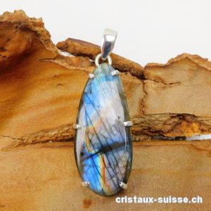 Pendentif Labradorite - Spectrolite en argent 925. Pièce unique