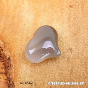 Coeur Agate nature 2,5 x 2 cm