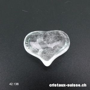 Coeur Cristal de Roche 2,5 x 2 cm