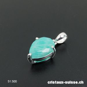 Pendentif Amazonite facettée en argent 925.Qual. A