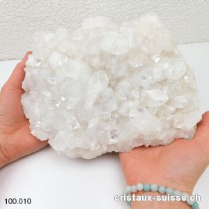 Apophyllite incolore, Druse du Poonah, Inde. Pièce unique 3,796 Kilos