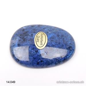 Dumortiérite, pierre anti-stress incurvée env. 5 x 3,5 cm. Qual. A