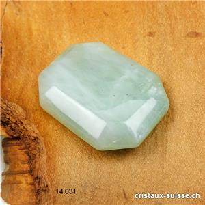 Jade Serpentine verte, pierre anti-stress à pans coupés 4 x 3 cm