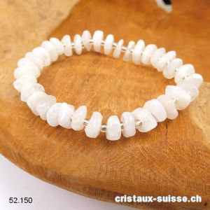 Bracelet Pierre de Lune crème 8 - 10 mm / 17 - 17,5 cm. Taille S