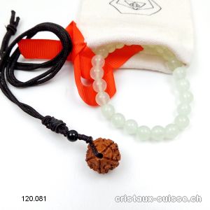 Set APAISEMENT SPIRITUEL Quartz vert - Rudraksha. Offre Spéciale