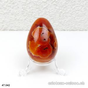 Oeuf Cornaline 5,3 x 3,7 cm  Pièce unique