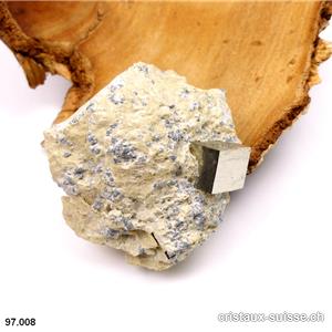 Pyrite brute d'Espagne sur matrice. Pièce unique