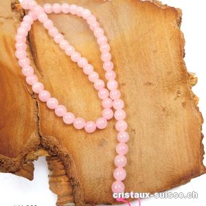 Rang Quartz rose 6,5 mm / 39 cm, env. 60 boules