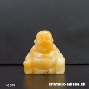 Bouddha Calcédoine jaune 3,5 cm