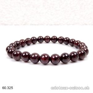 Bracelet Grenat Almandin 7,5 - 8 mm / 18,5 cm. Qual. A