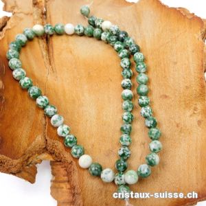 Rang Agate des Arbres 6,5 mm / 37,5 cm, env. 58 boules, MATTE