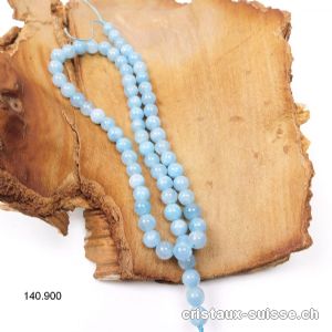 Rang Jade Serpentine bleu 6 - 6,5 mm / 38 cm, env. 62 boules