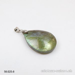 Pendentif Labradorite avec clip en métal. Pièce unique. Offre Spéciale