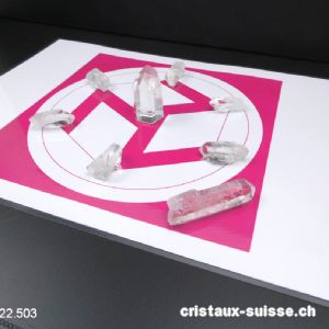 Set Reiki complet avec Cristaux et Grille Anthakarana A4. Lot unique