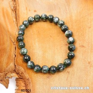 Bracelet Séraphinite 7,5 - 8 mm / 17,5 cm. Qual. A. Taille S - SM