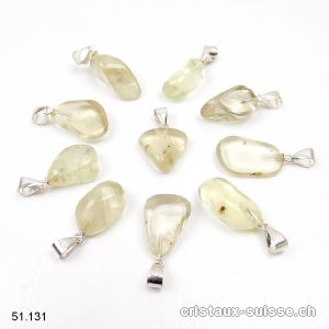 Pendentif Orthose - Orthoclase dorée 1,5 - 2 cm, boucle argent 925