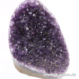 Améthyste du Brésil, géode 10,5 cm. P. unique 556 grammes