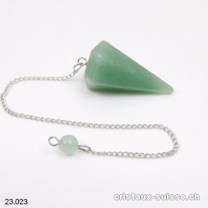 Pendule Aventurine verte facetté 3,5 cm