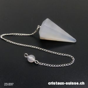 Pendule Agate claire facettée 3,5 cm