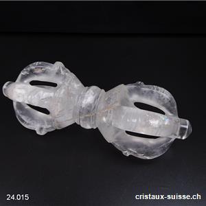 Dorje - Vajra Cristal de Roche d'Himalaya 13,2 cm/ 195 grammes. RARETÉ