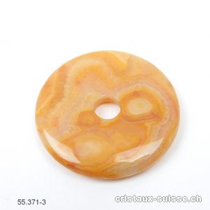 Agate Crazy Lace beige, donut  4 cm. Pièce unique