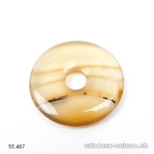 Agate brun clair Donut 3 cm