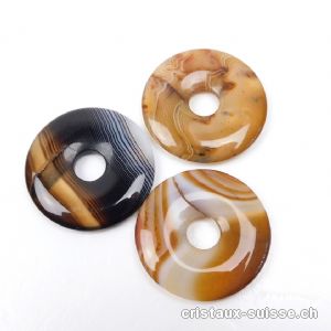 3 x Donuts Agate 3 cm. Lot unique. Offre Spéciale